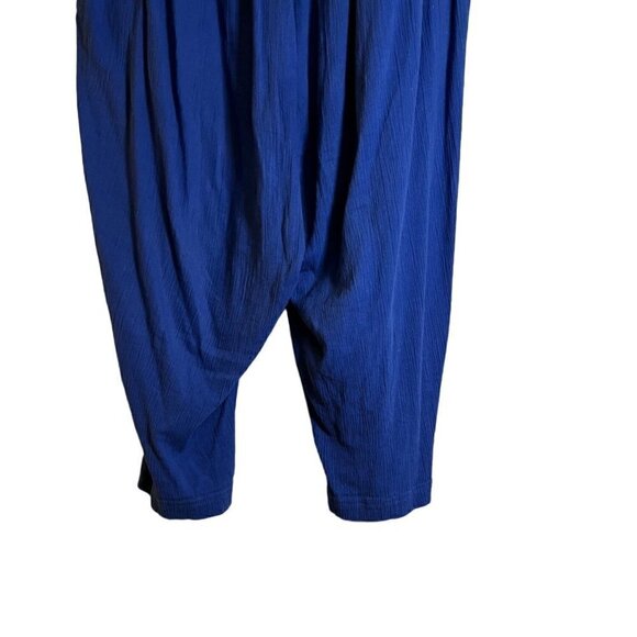 Denim & Co Women's Gauze Capri Blue Pull-On Pants with Pockets Size 1X - Picture 8 of 9